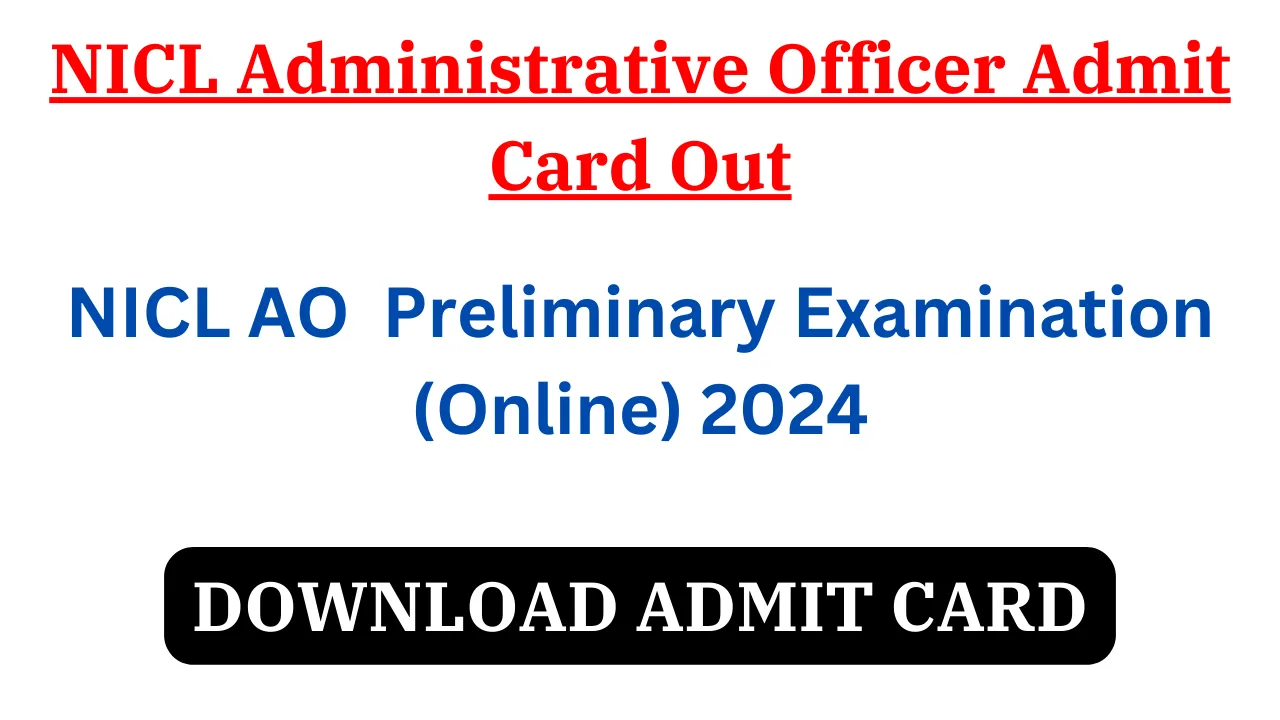 NICL Administrative Officer AO Recruitment 2024 Pre Exam Date