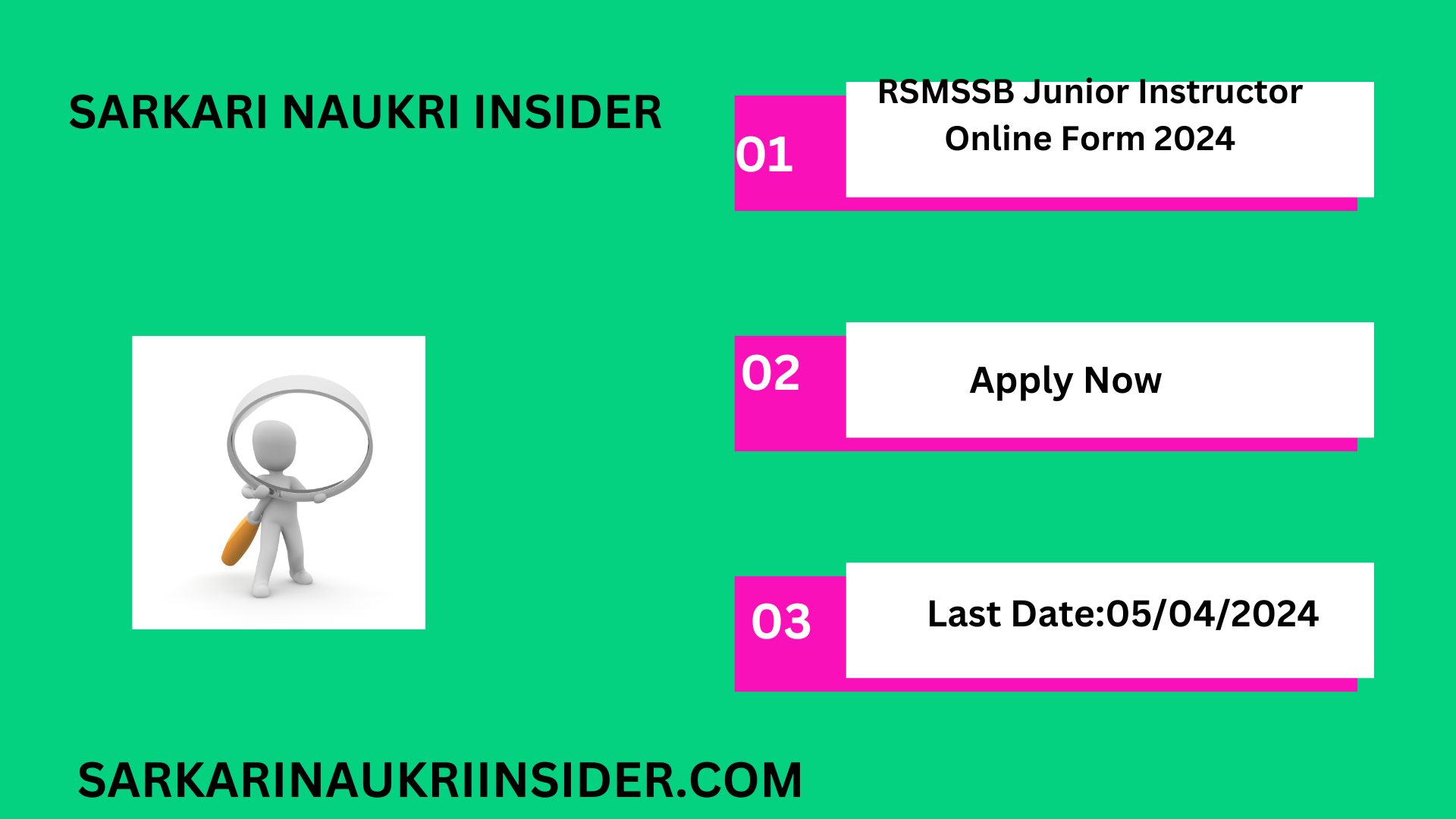 RSMSSB Junior Instructor Online Form 2024
\