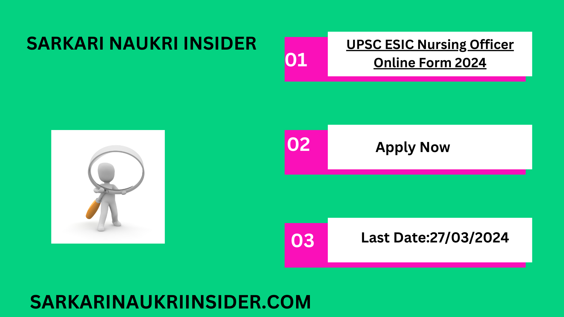 UPSC ESIC Nursing Officer Online Form 2024
